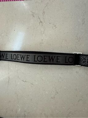 ‘Loewe’ Black Woven Logo Strap